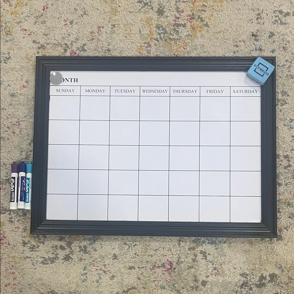 Hobby Lobby Black Frame Whiteboard Calendar